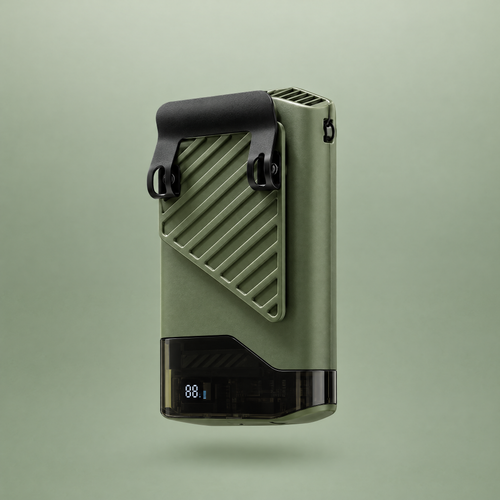 Blow Me Mini small portable neck fan in green